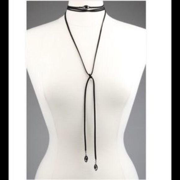 Suede Long Wrapping Choker - Picture 2 of 3